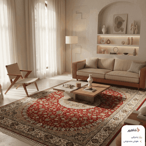 فرش طرح اصفهان قرمز — Isfahan Red